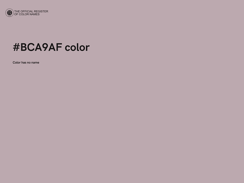 #BCA9AF color image