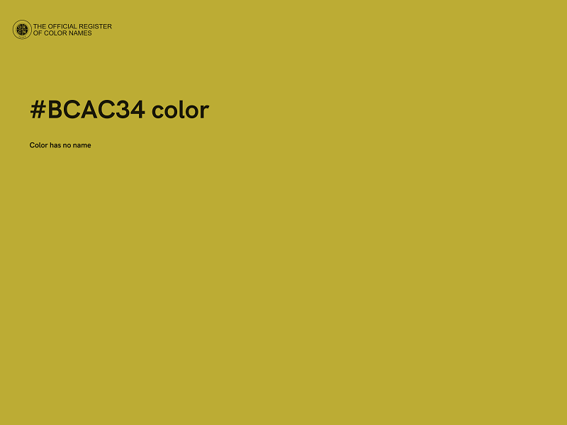 #BCAC34 color image