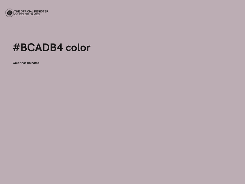 #BCADB4 color image