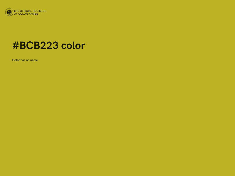 #BCB223 color image