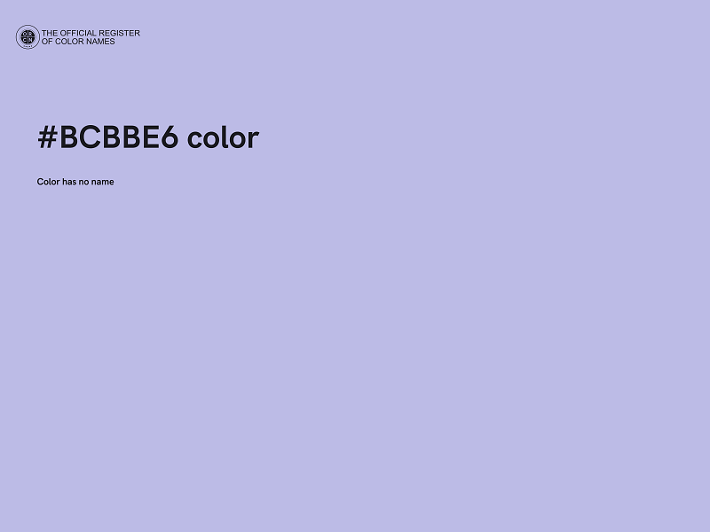 #BCBBE6 color image