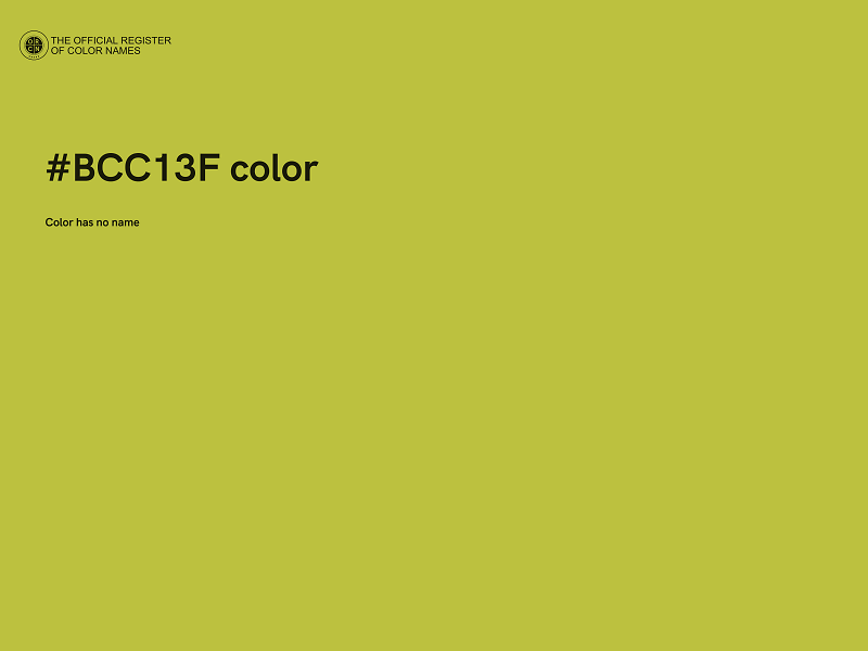 #BCC13F color image