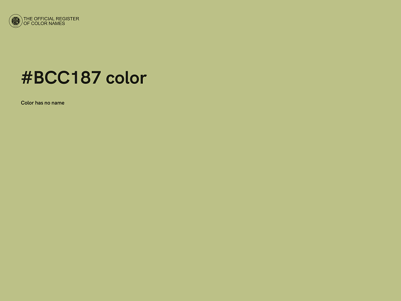 #BCC187 color image