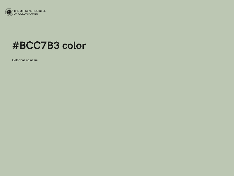 #BCC7B3 color image