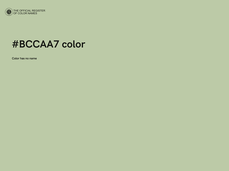 #BCCAA7 color image