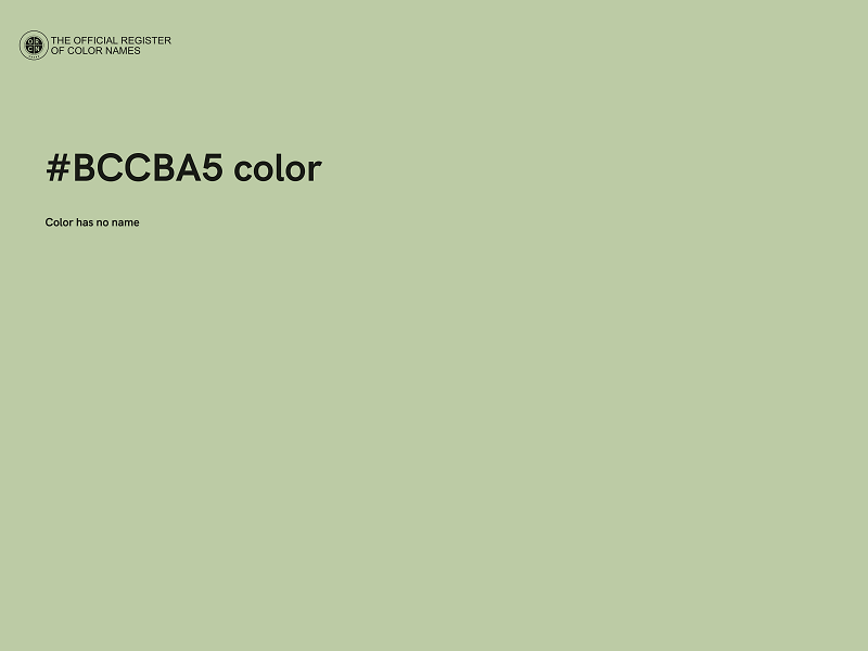 #BCCBA5 color image