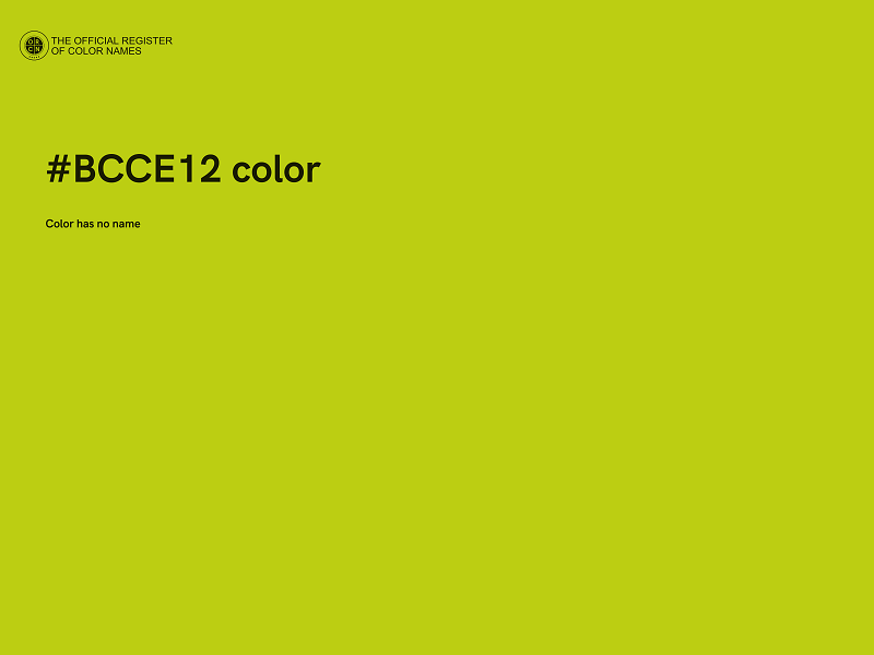 #BCCE12 color image