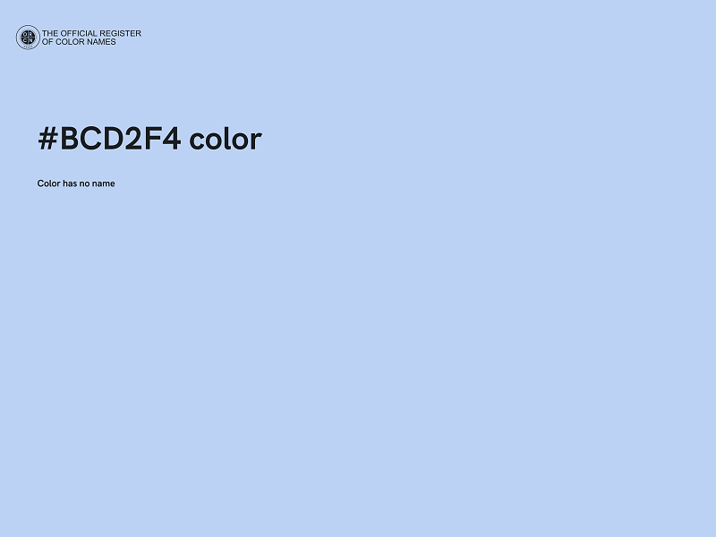 #BCD2F4 color image