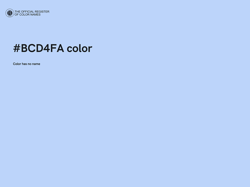 #BCD4FA color image