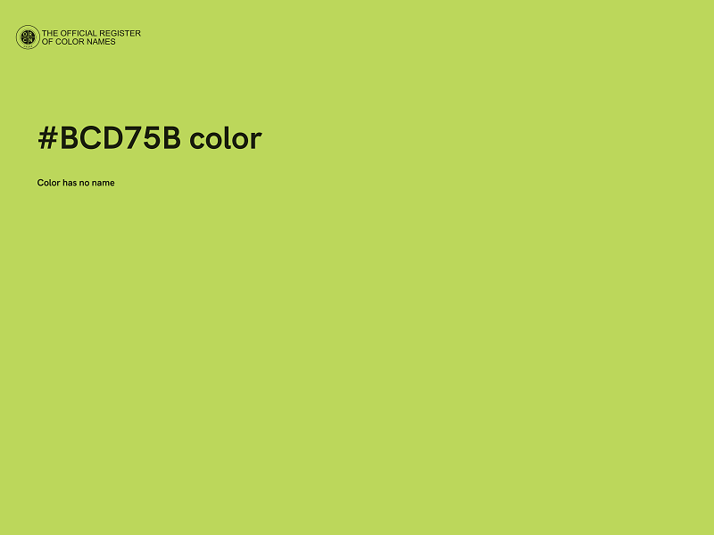 #BCD75B color image