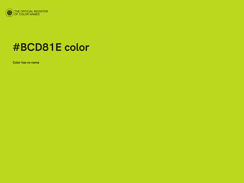 #BCD81E color image