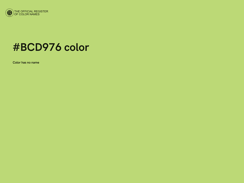 #BCD976 color image