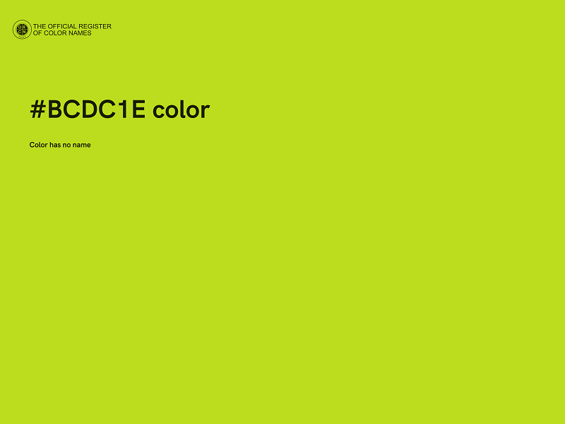 #BCDC1E color image