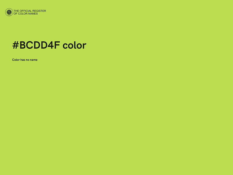 #BCDD4F color image