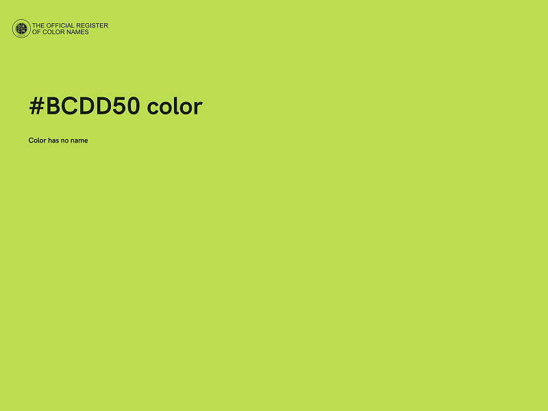 #BCDD50 color image