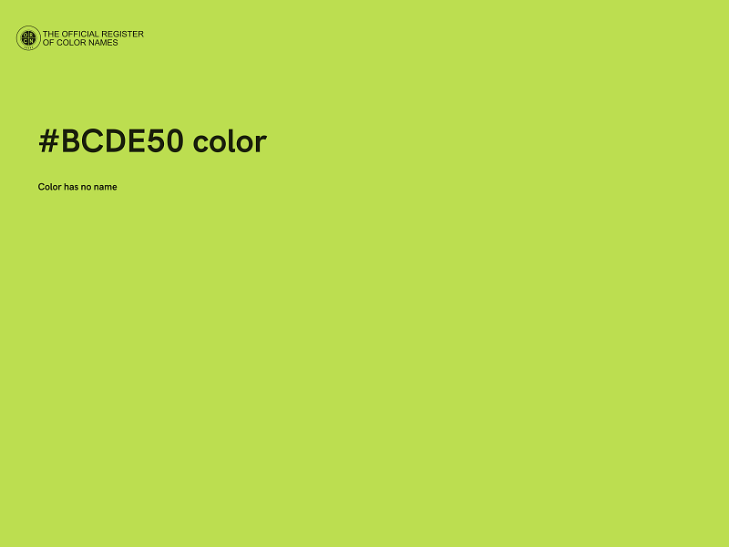 #BCDE50 color image