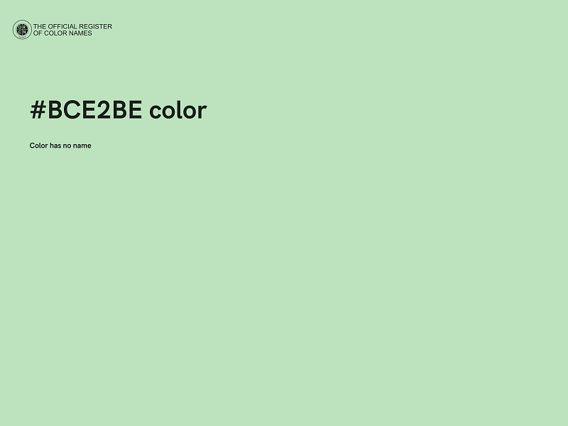 #BCE2BE color image