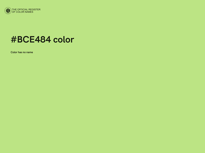 #BCE484 color image