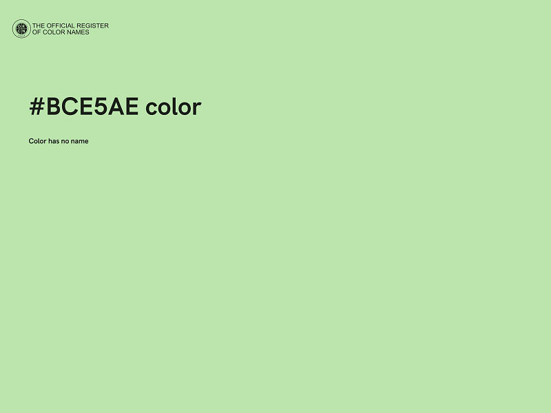 #BCE5AE color image