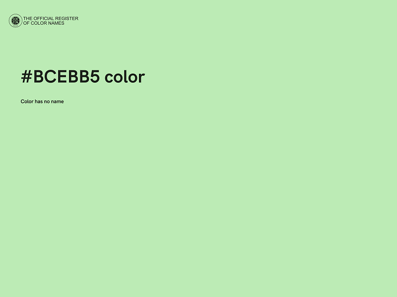 #BCEBB5 color image