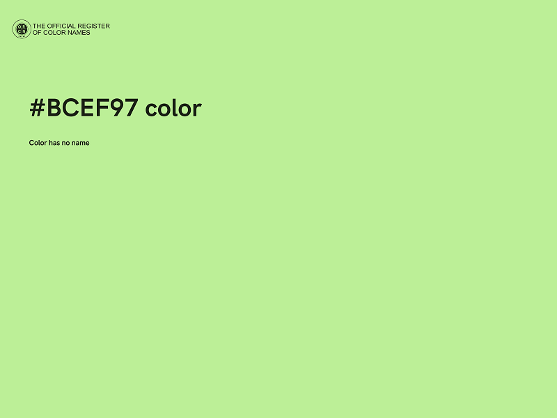 #BCEF97 color image