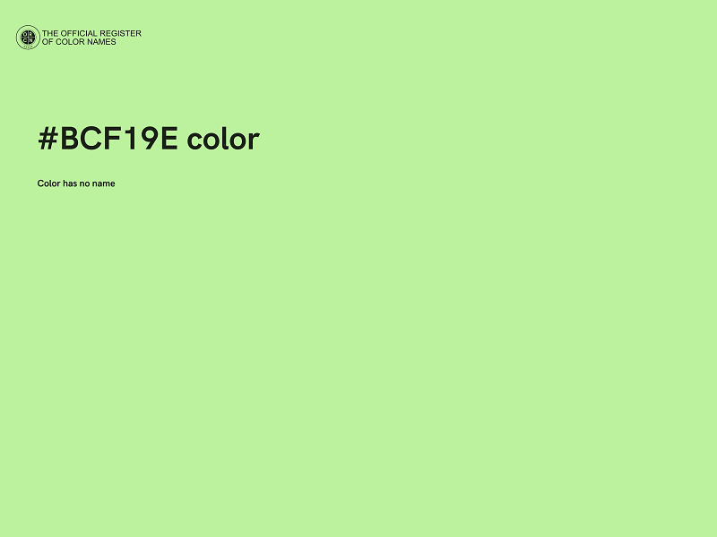 #BCF19E color image