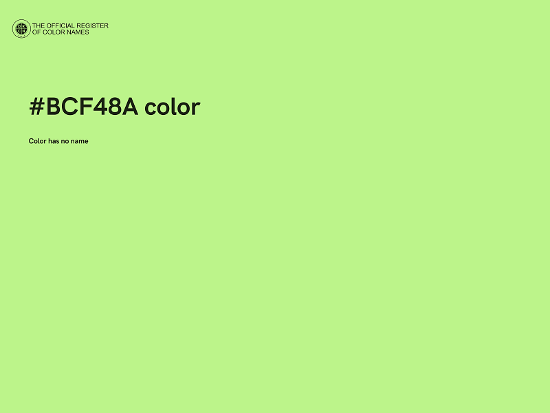 #BCF48A color image