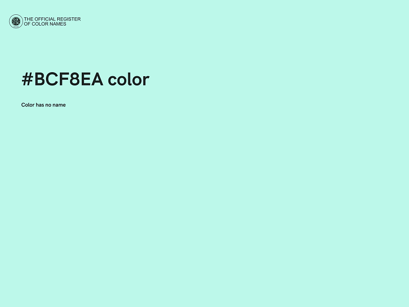 #BCF8EA color image