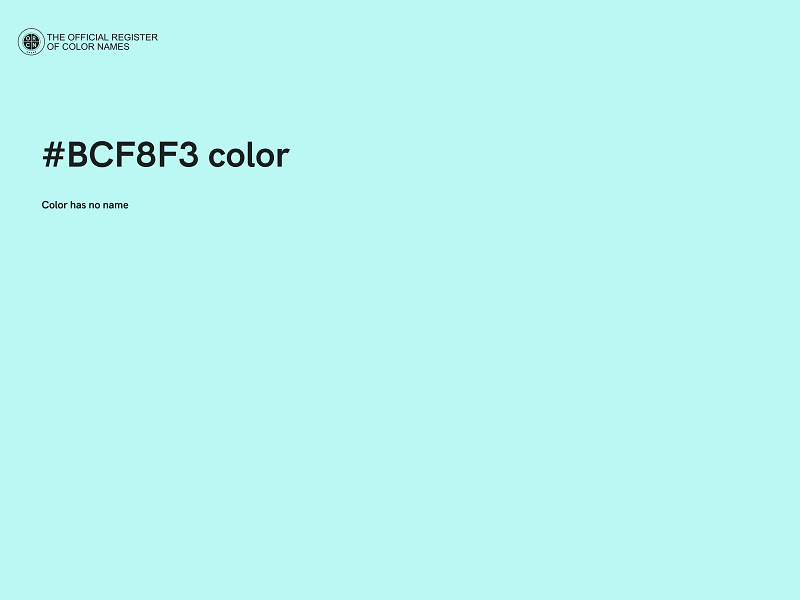 #BCF8F3 color image