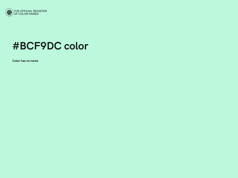 #BCF9DC color image