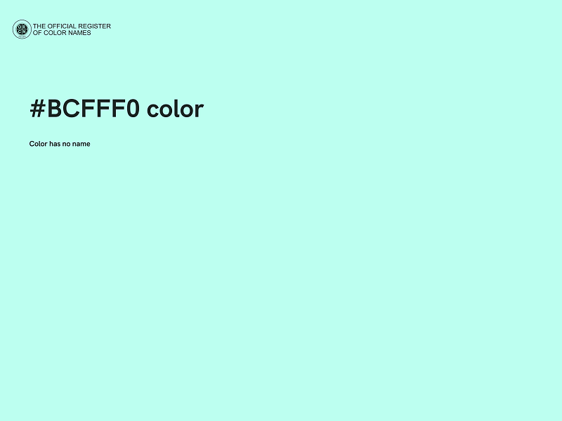 #BCFFF0 color image