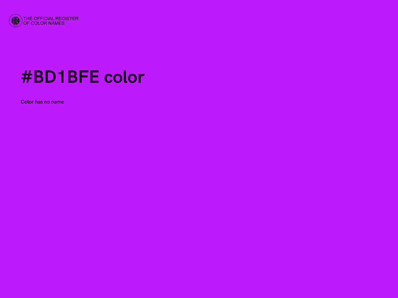 #BD1BFE color image