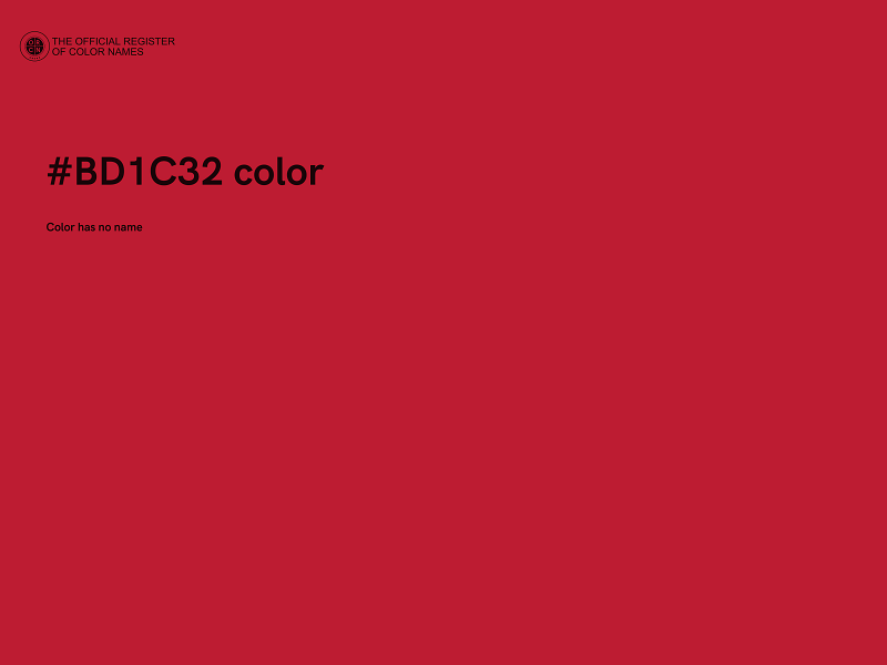 #BD1C32 color image