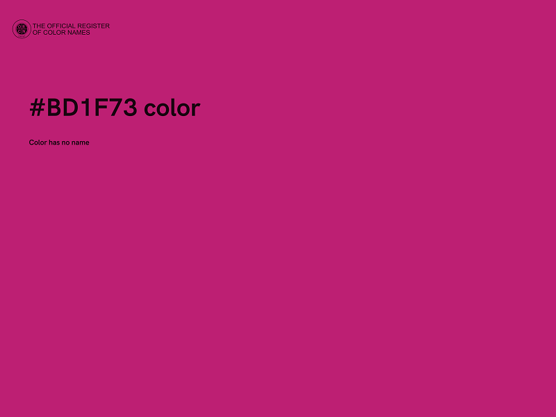 #BD1F73 color image