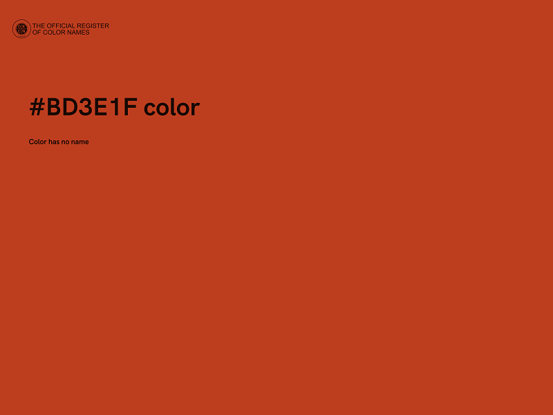 #BD3E1F color image