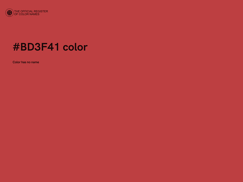 #BD3F41 color image