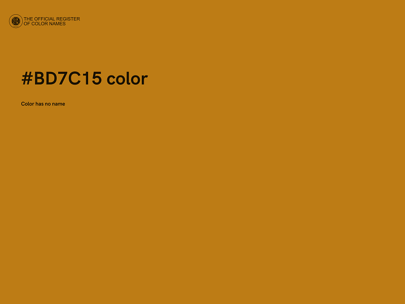 #BD7C15 color image