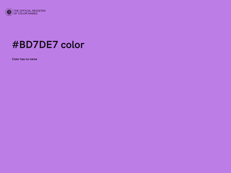 #BD7DE7 color image