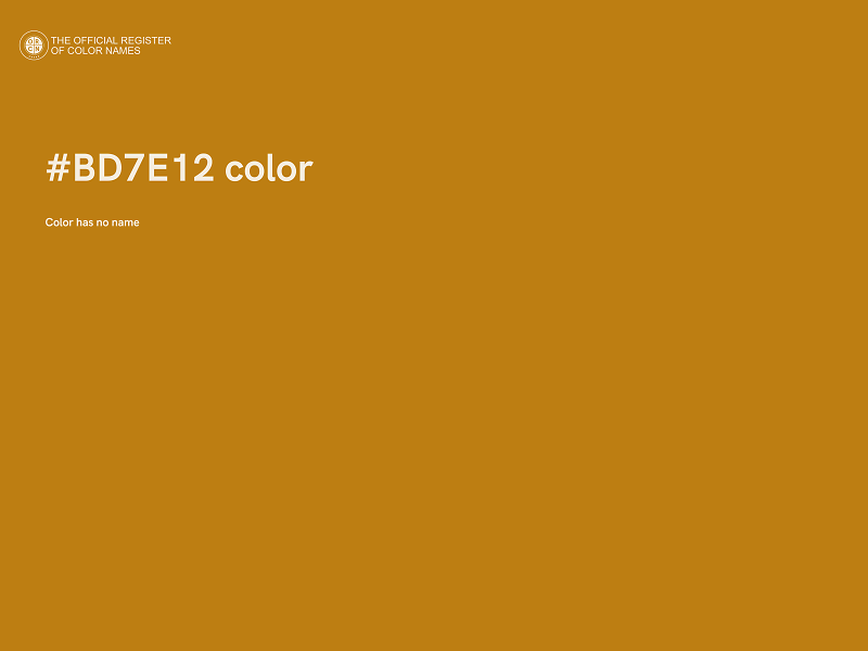 #BD7E12 color image