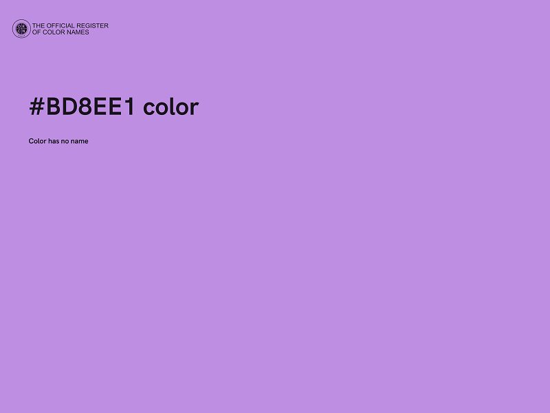 #BD8EE1 color image