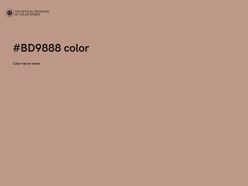 #BD9888 color image