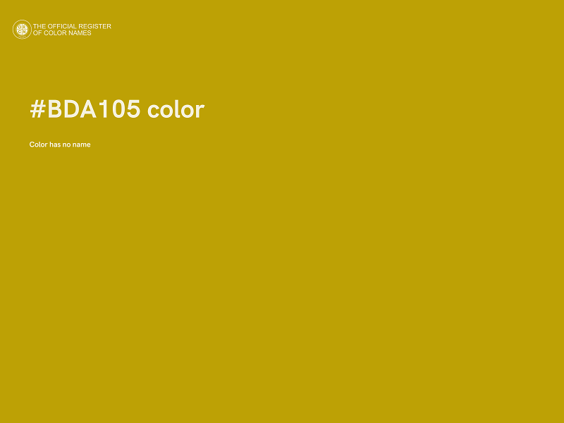 #BDA105 color image