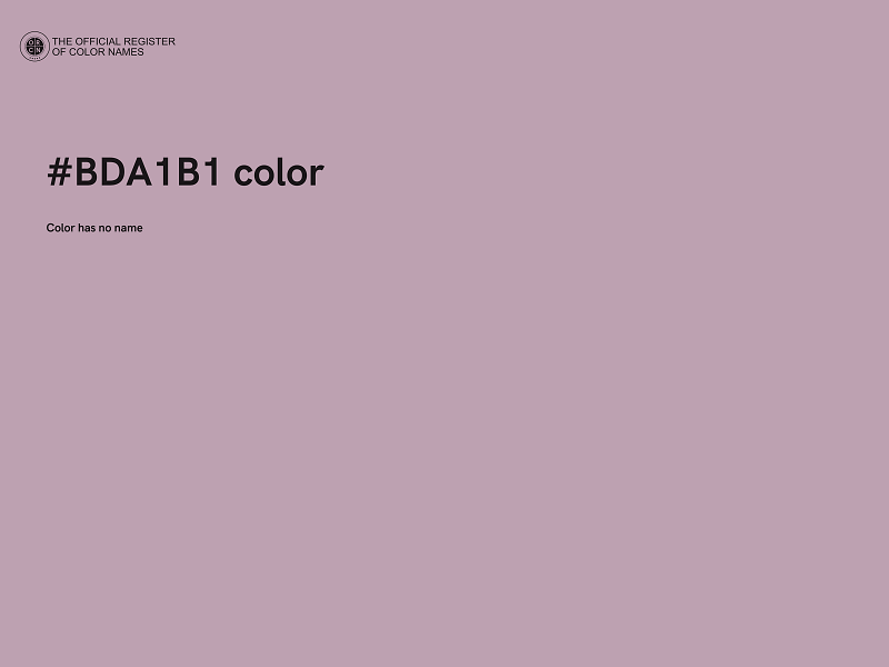 #BDA1B1 color image