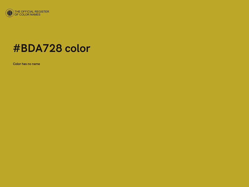 #BDA728 color image