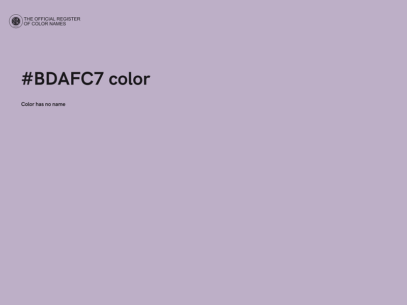 #BDAFC7 color image