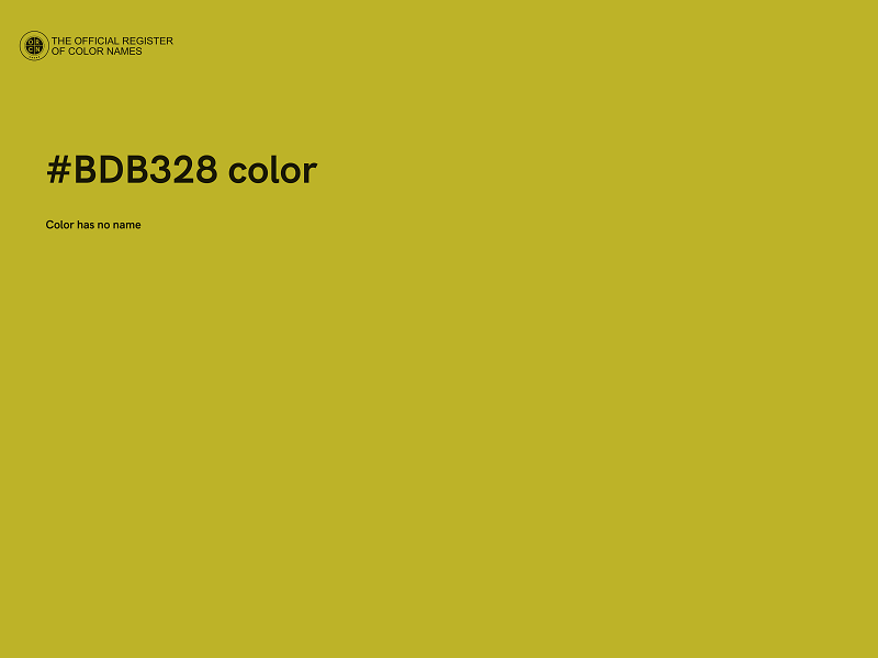 #BDB328 color image