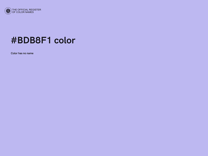 #BDB8F1 color image