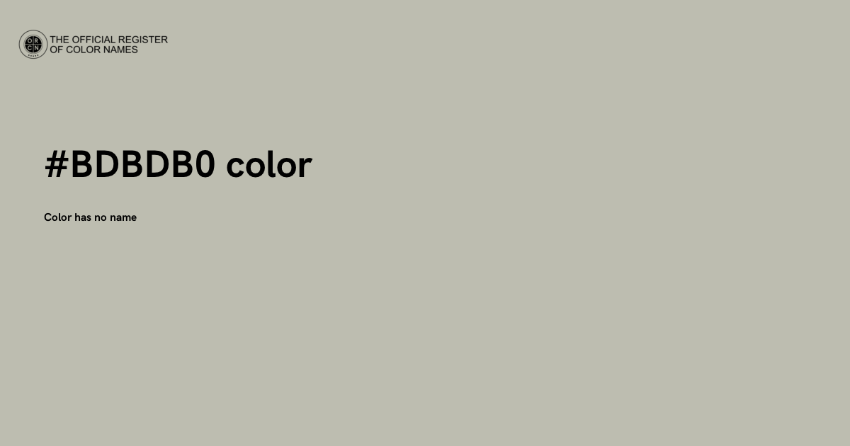 Color #BDBDB0 - The Official Register of Color Names