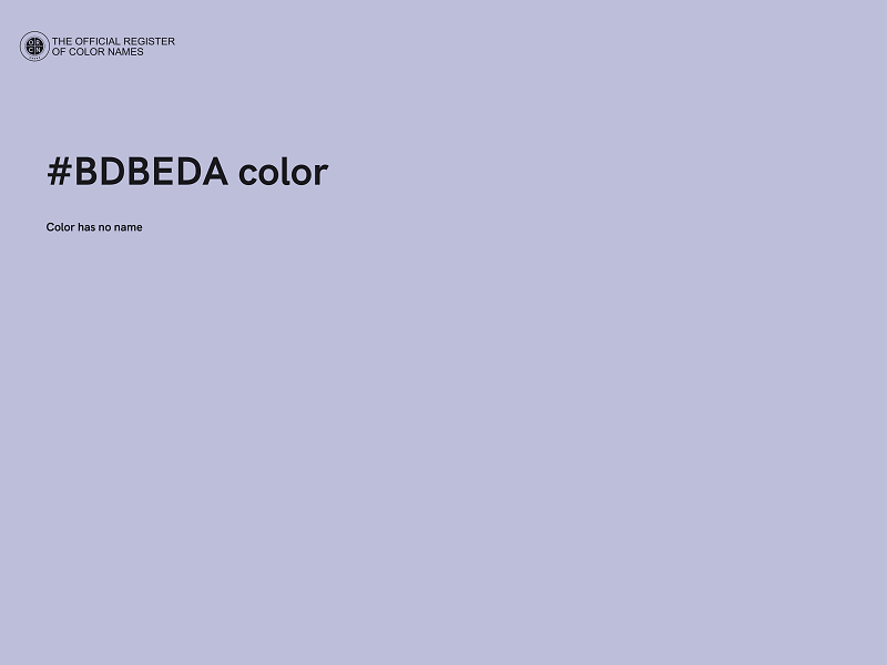 #BDBEDA color image