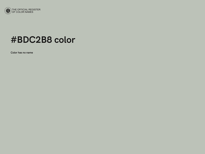 #BDC2B8 color image